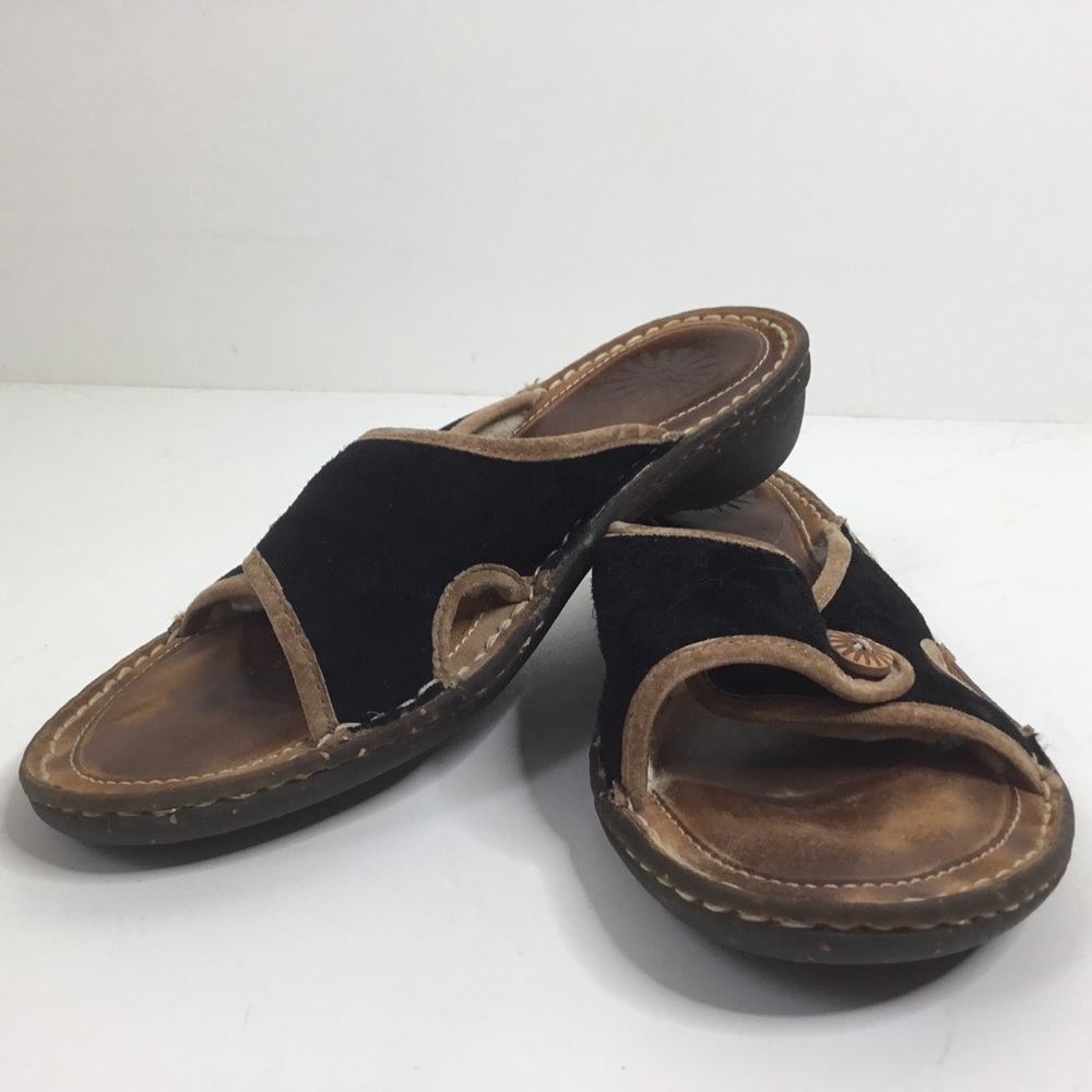 UGG Australia Kalama Suede Sherpa Lined Sandals